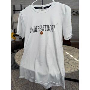 Adidas Undefeated QBT Graphic Short Sleeves White Athletic Tshirt Mens Size S